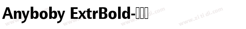 Anyboby ExtrBold字体转换